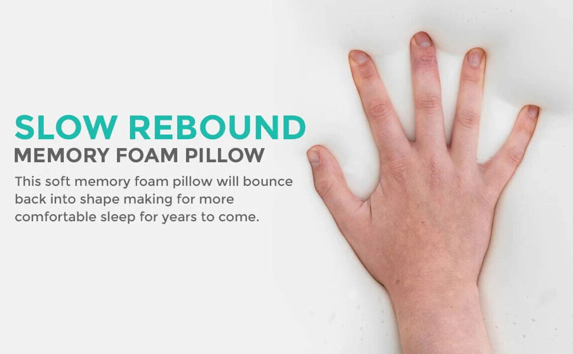 Bamboo Memory Foam Pillow - Anti Bacterial Firm Medium Support